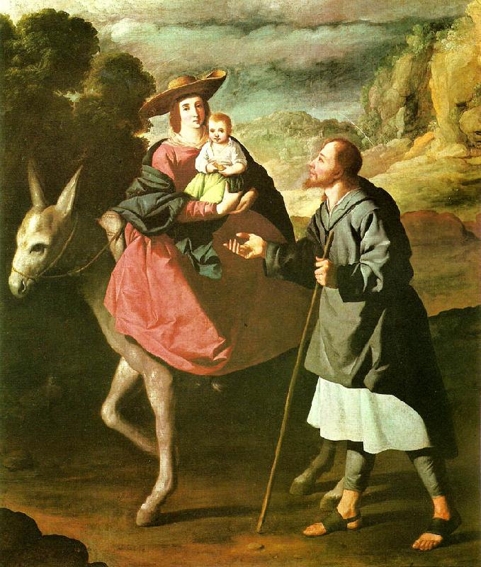 Francisco de Zurbaran the flight from egypt oil painting image